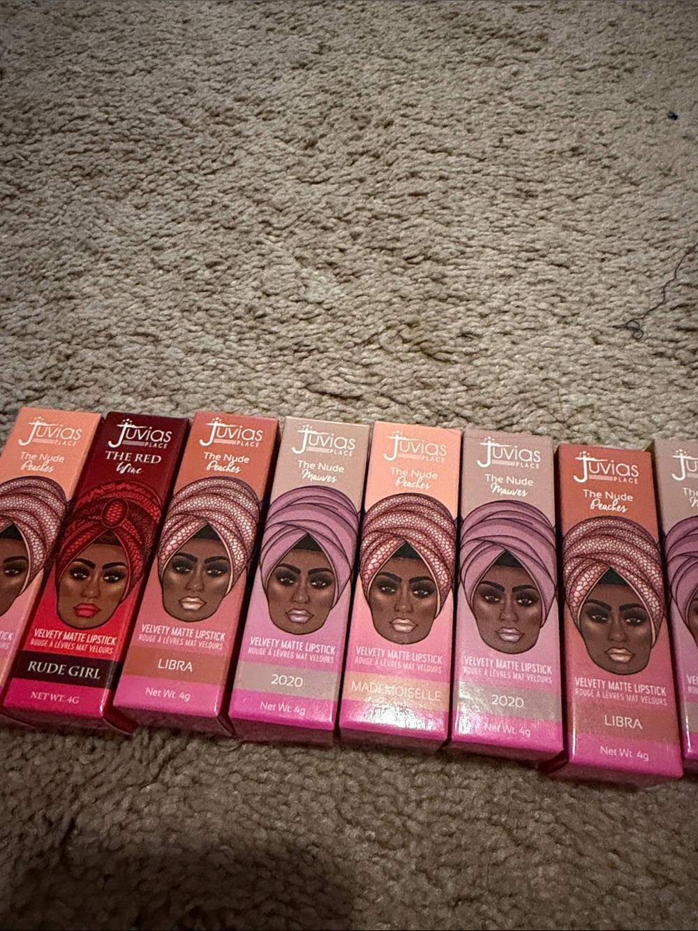 Juvia's Place Velvet Matte Lipstick Set of 8